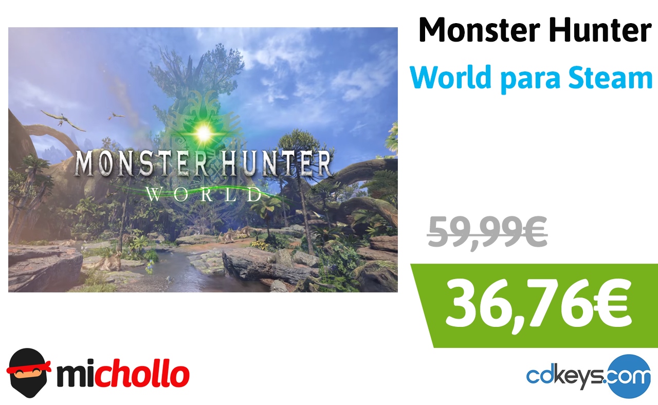 Ya disponible Monster Hunter World para Steam