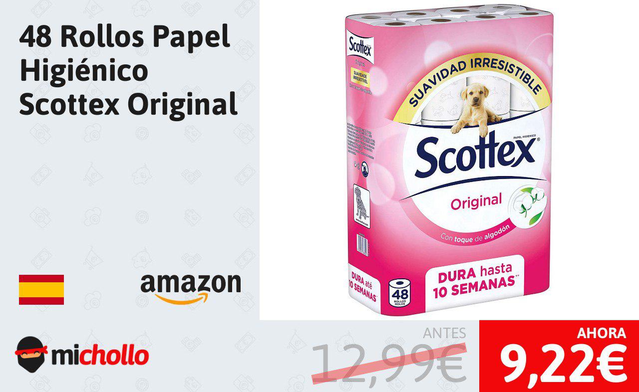 48 Rollos Papel Higiénico Scottex Original
