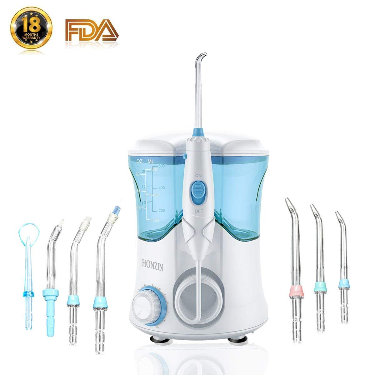 Irrigador Dental con 7 Boquillas Multifunción