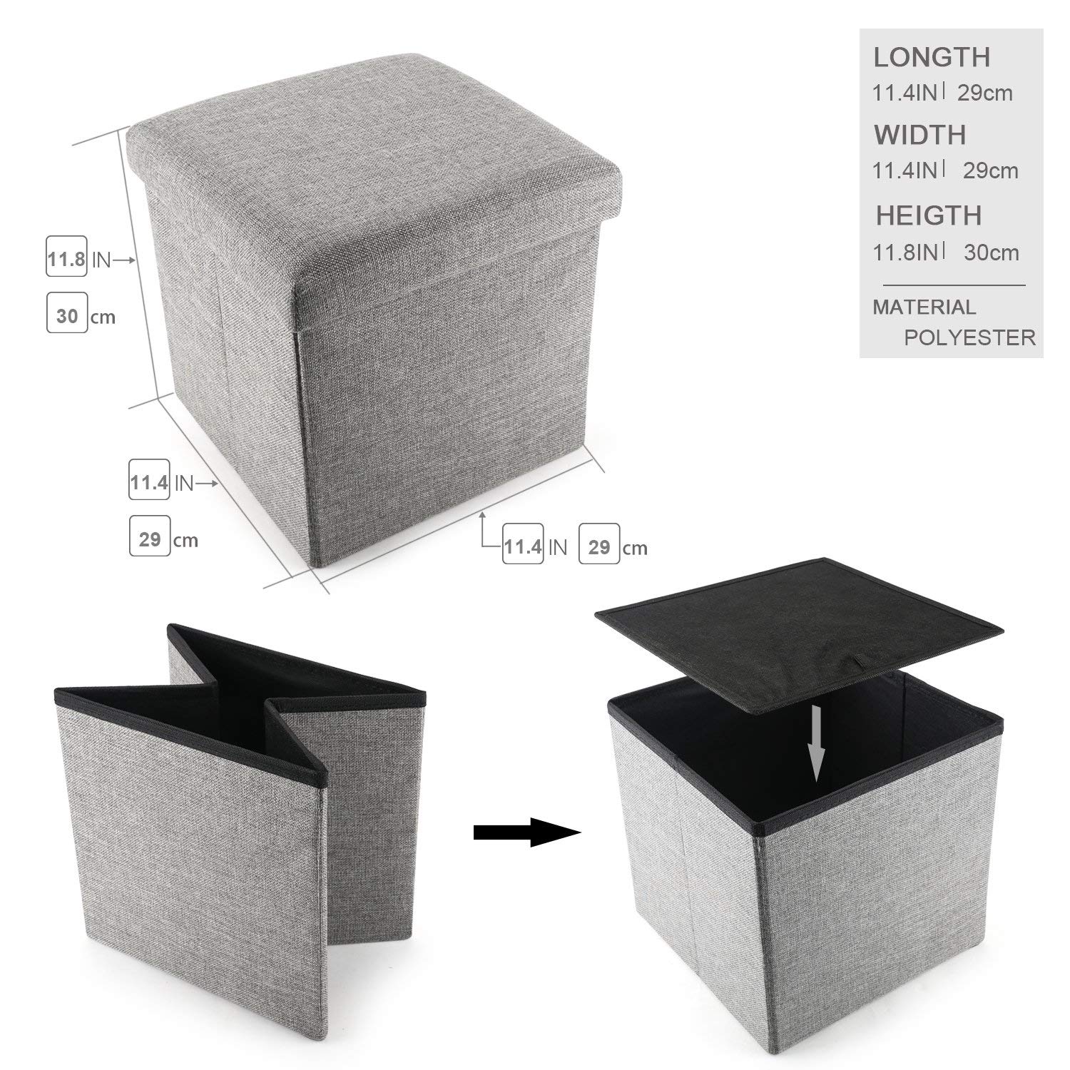 Taburete con espacio almacenamiento