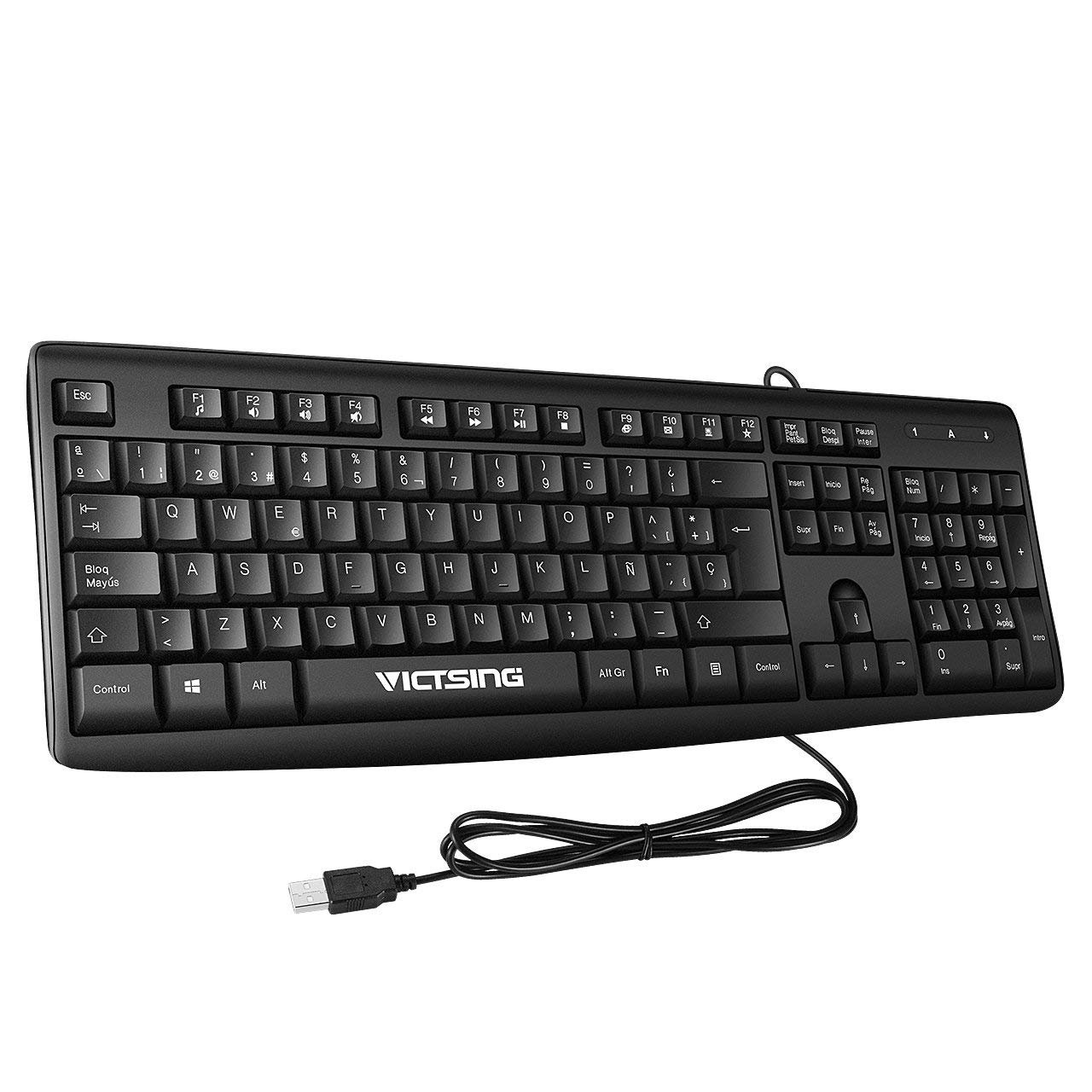 Teclado USB VICTSING Español, para PC o Mac, 104 Teclas