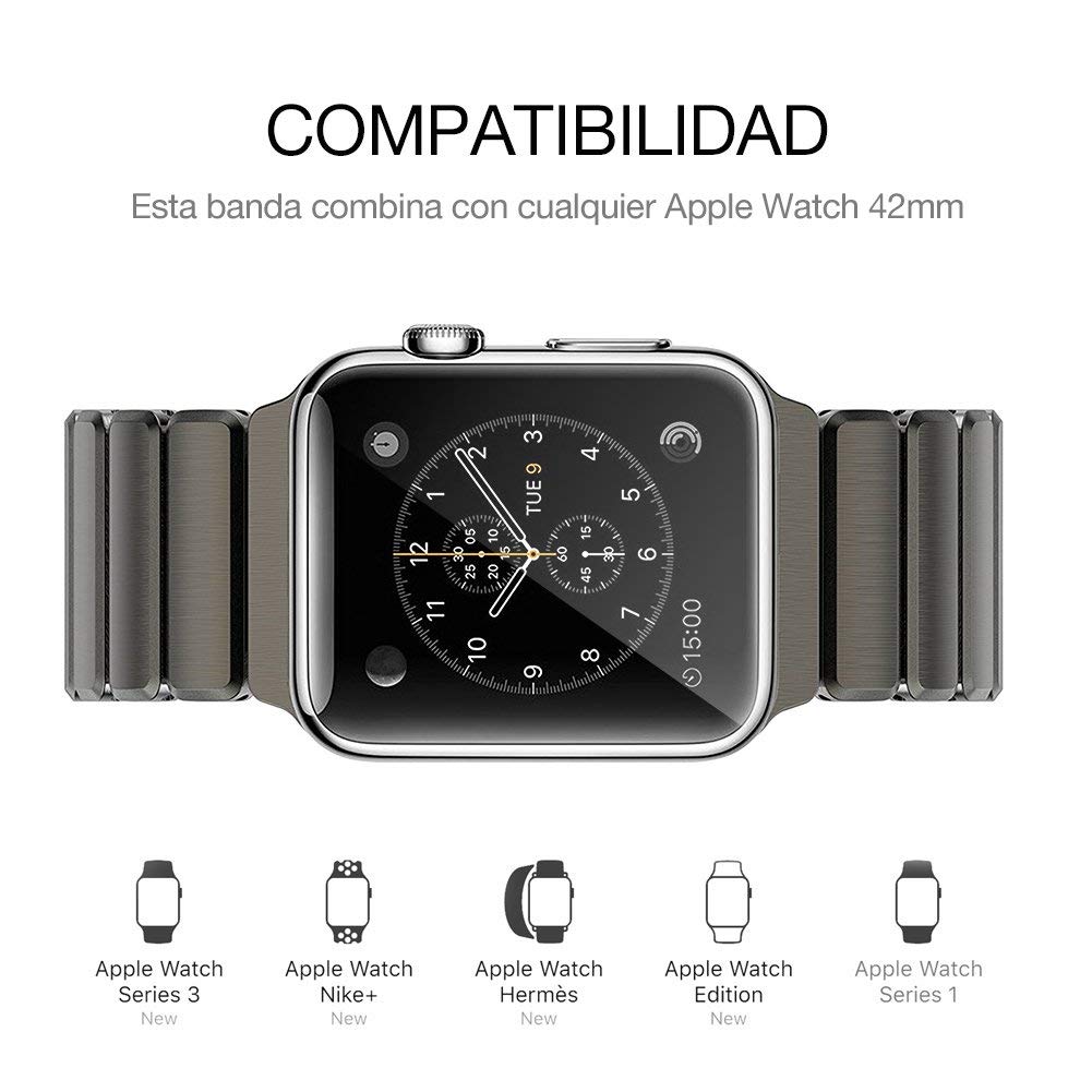 Correa de acero pulido para Apple Watch