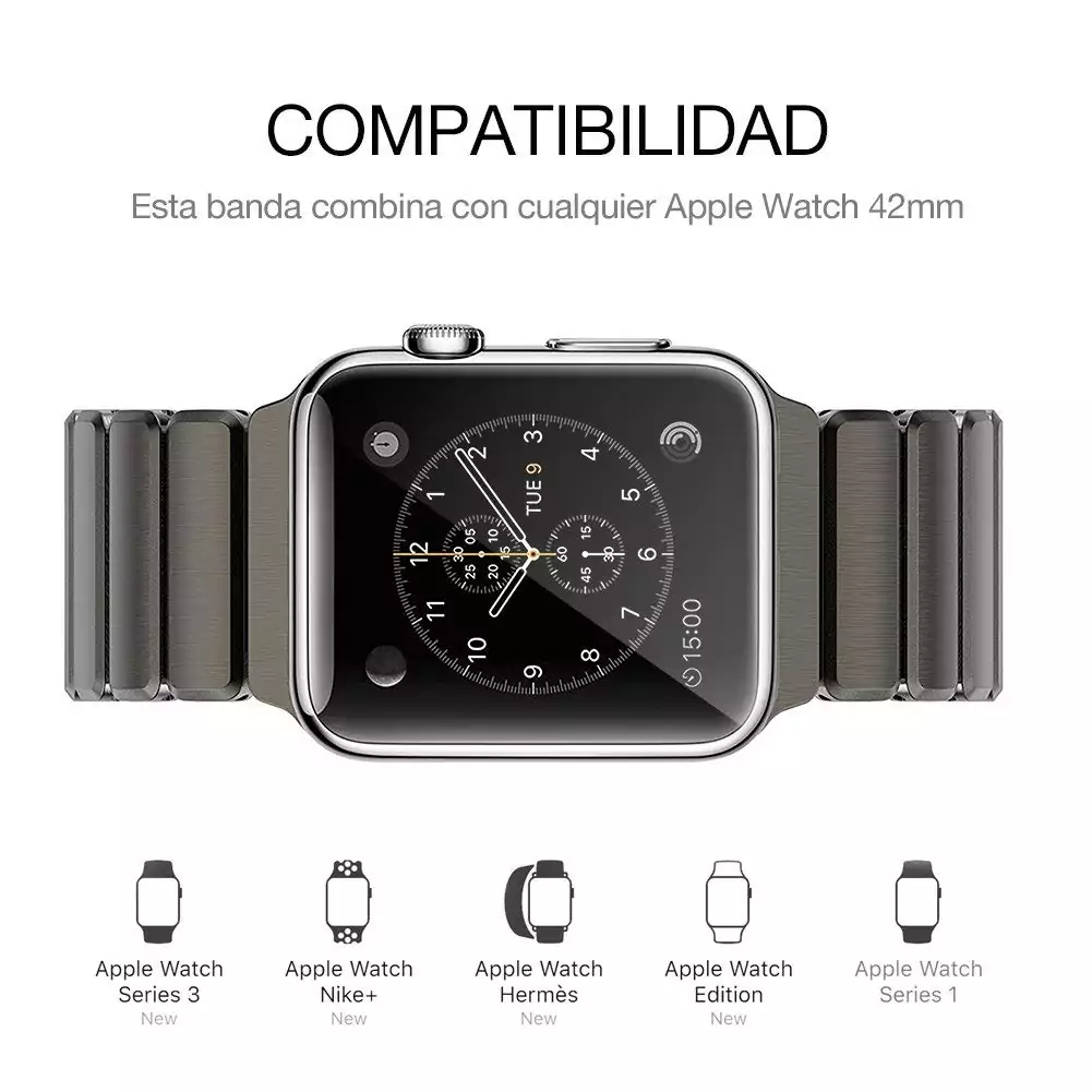 Correa de acero pulido para Apple Watch Correa de acero pulido para Apple Watch
