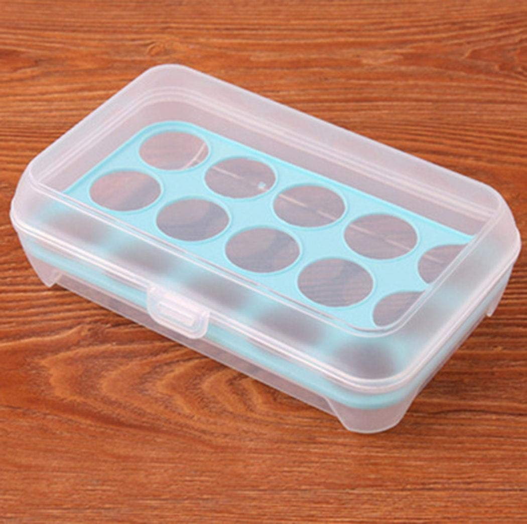 Caja de Almacenamiento Plástico Frigorífico para 15 Huevos