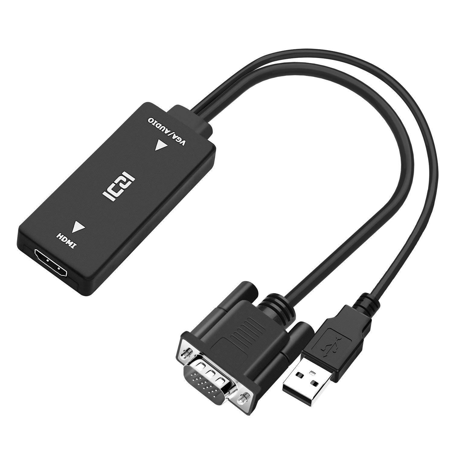 Adaptador VGA a HDMI, Conversor VGA HDMI 1080P