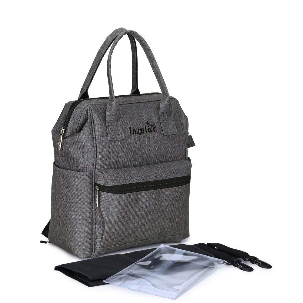 Bolsa para Mamá con una Bolsa Transparente para Pañales, Resistente al Agua