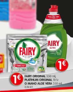 Fairy Platinum, Fairy Original y Aloe Verá 1€ en DIA