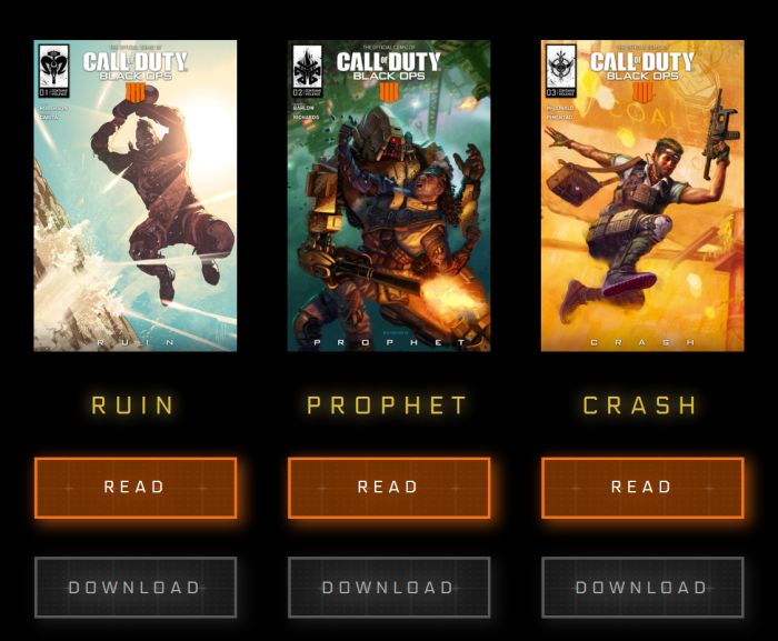 Call of Duty: Black Ops IIII - Serie de 10 comics oficiales