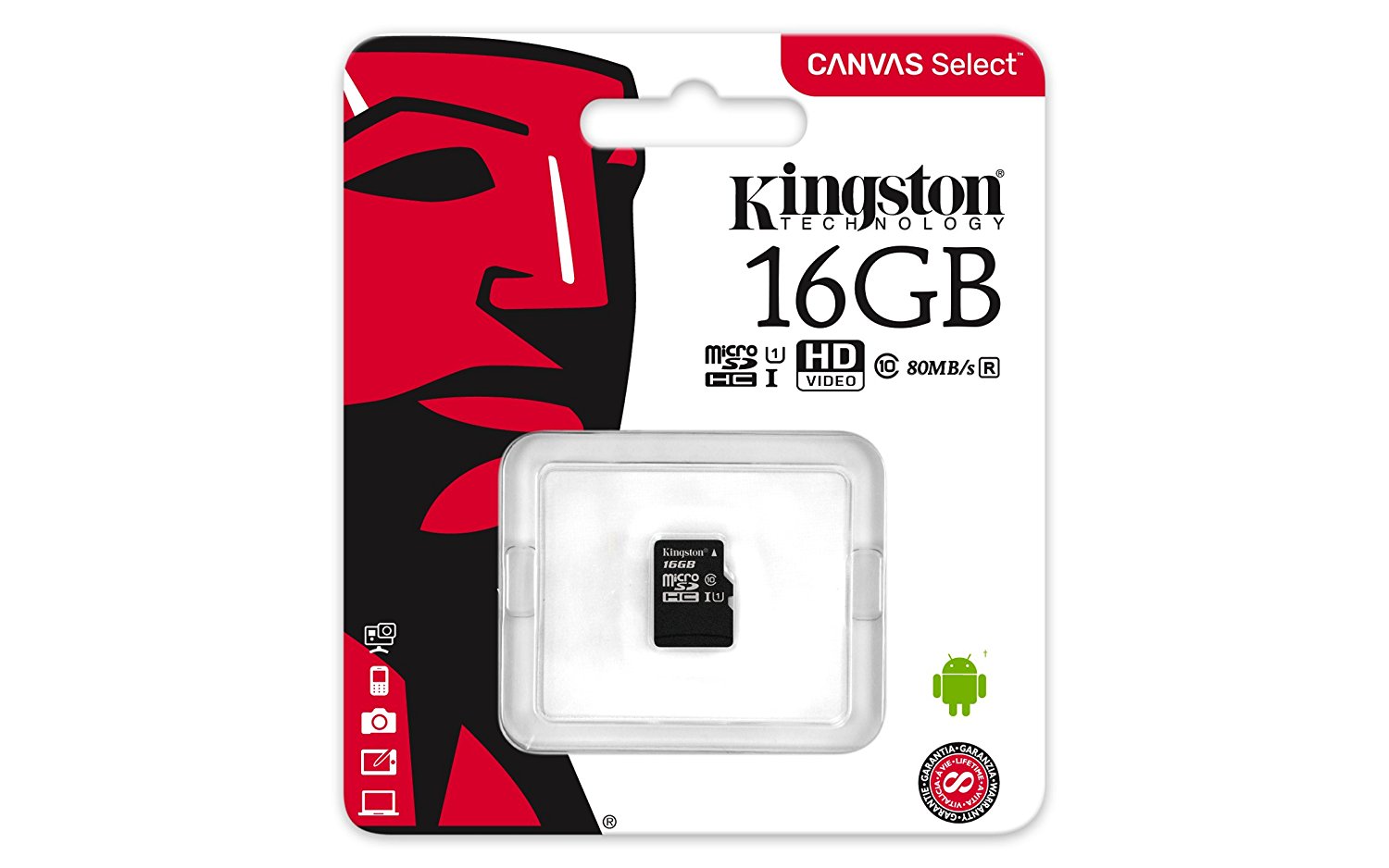 Kingston MicroSD 16GB Clase 10
