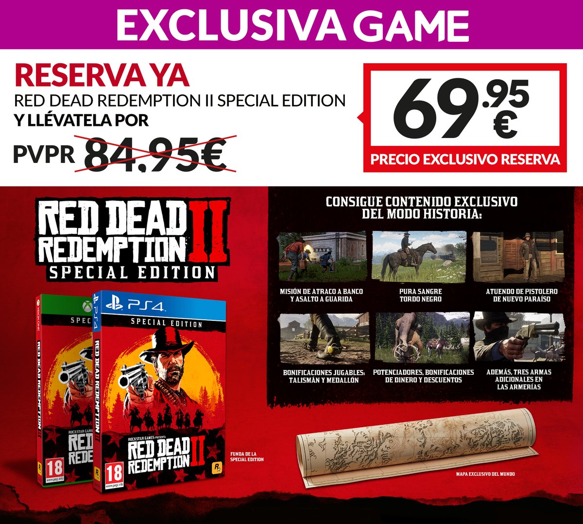 Red Dead Redemption 2 SPECIAL EDITION en GAME con ahorro de 15€