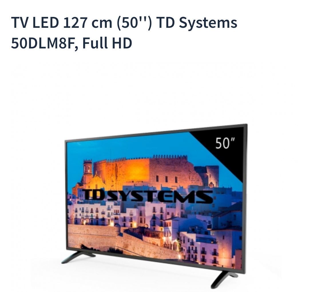 TV LED 127 cm (50'') TD Systems 50DLM8F, Full HD