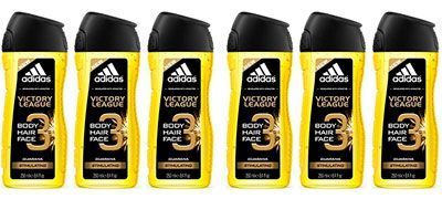 6 botes de gel de ducha Adidas Victory League