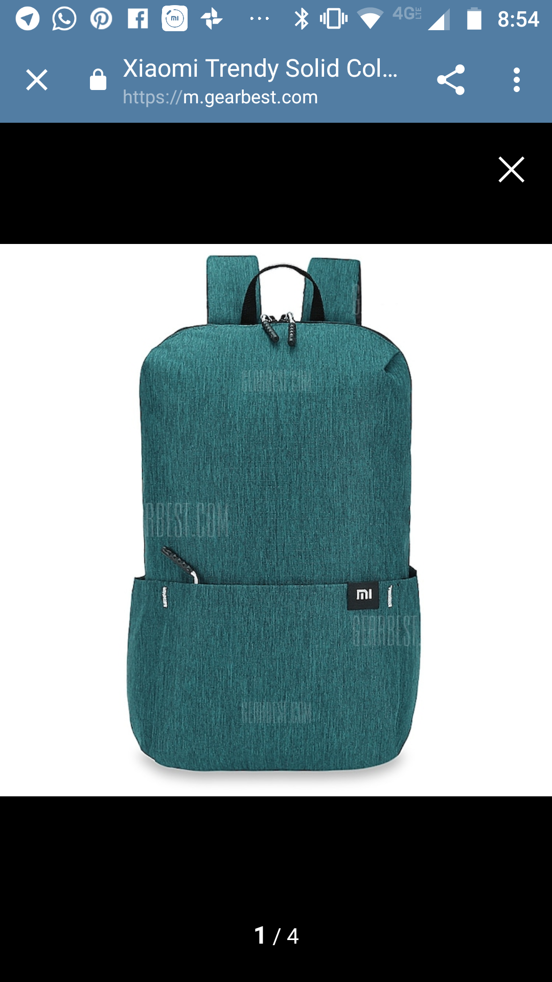 Xiaomi backpack trendy solid color