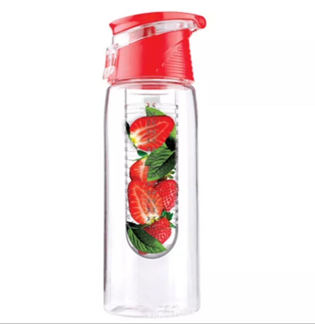 Botella de agua con infusión de frutas