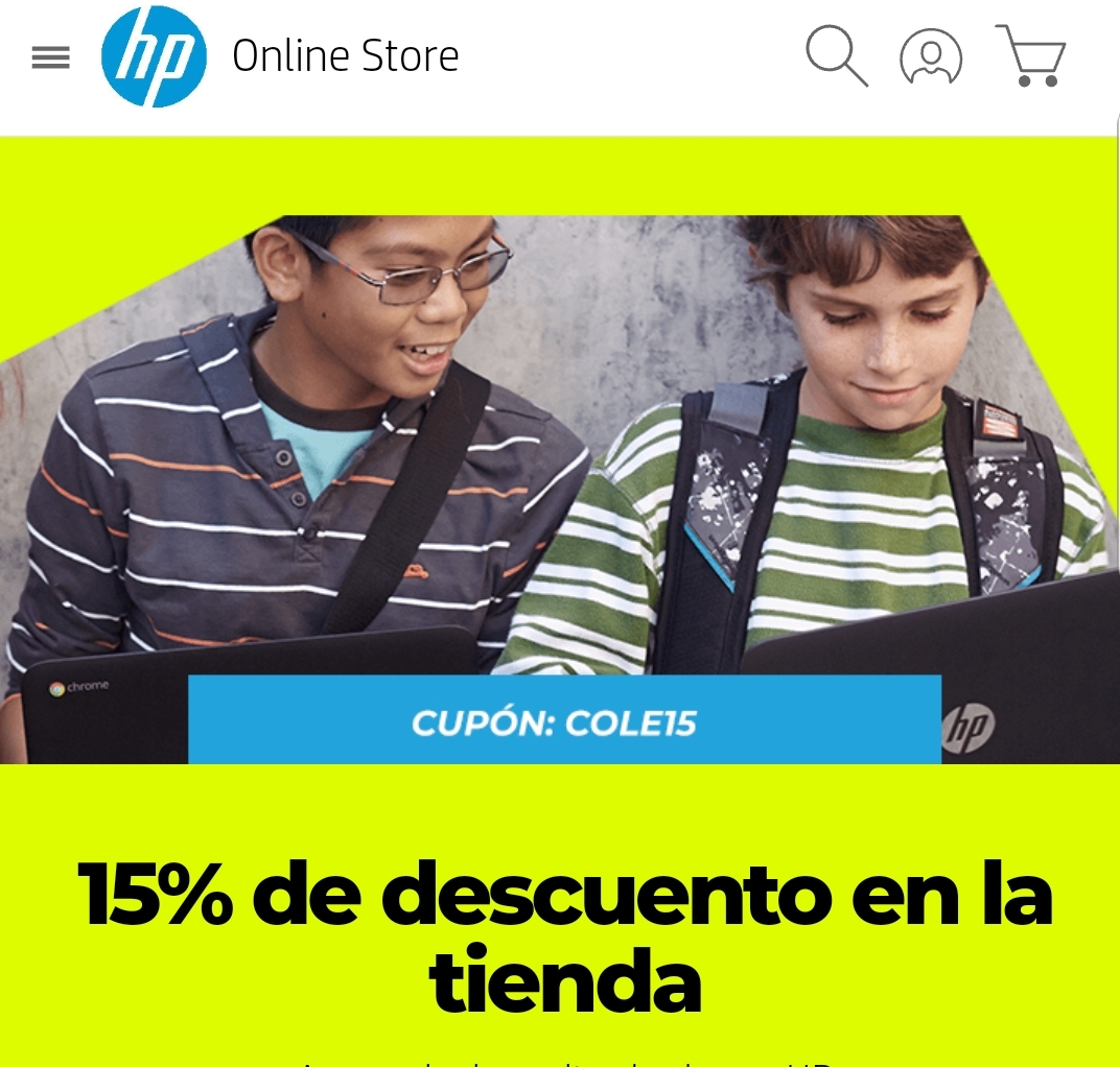 15% de descuento en HP store