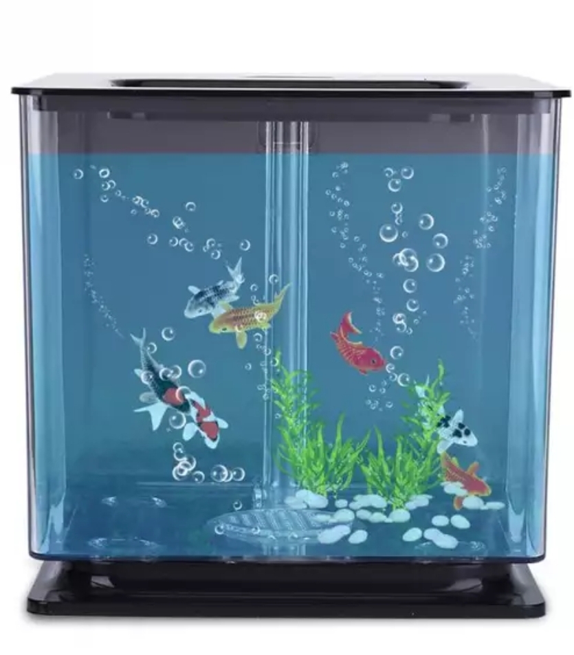 Mini acuario con sistema de filtro