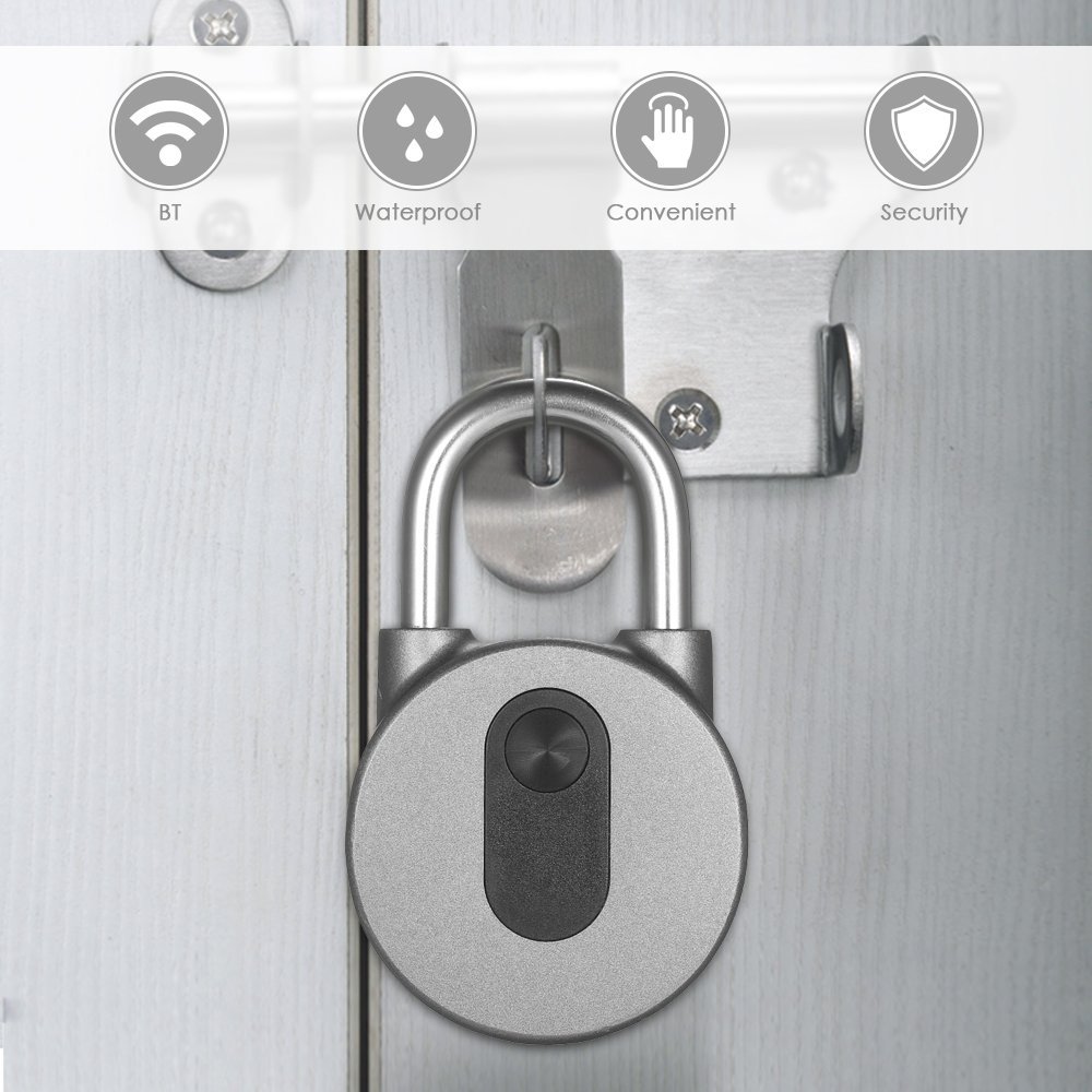 Candado inteligente, app y sensor de huellas, IP65