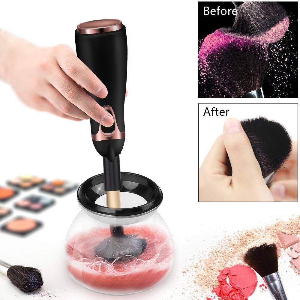 Limpiador automático para pinceles de maquillaje