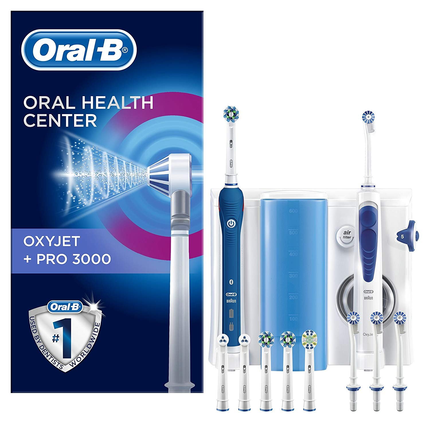 Oral-B PRO 3000 + OxyJet Pack dental con cepillo de dientes recargable y irrigador