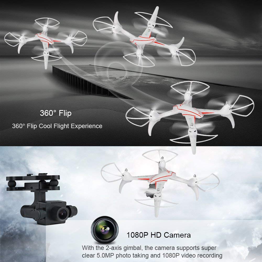 Drone WLtoys Q696-D, cámara FPV HD 1080P con estabilizador de 2 ejes
