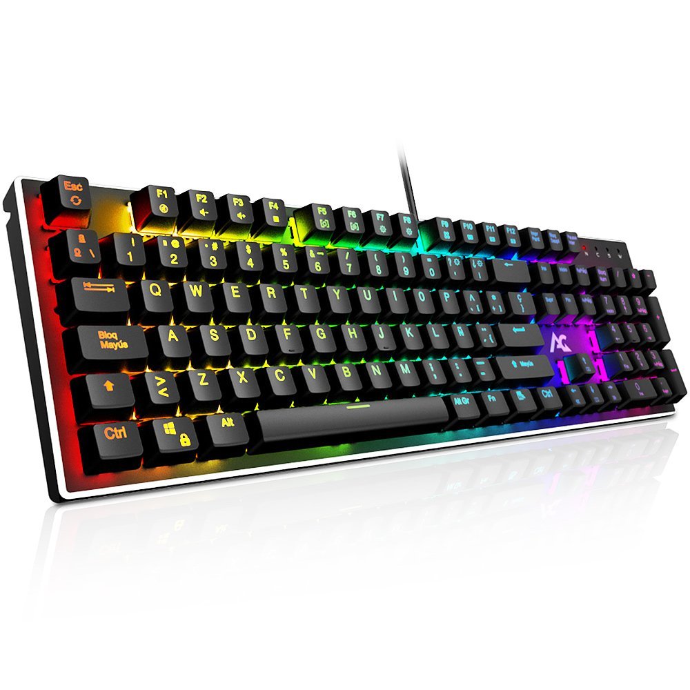 Teclado Mecánico Gaming retroiluminado. Valoraciones inmejorables