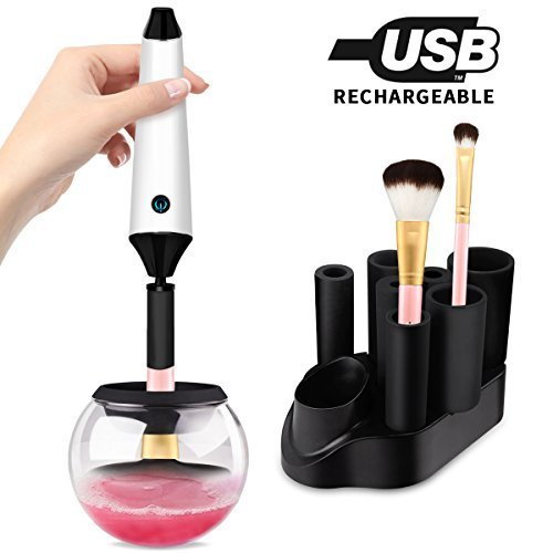 Limpiador de Brochas de Maquillaje (incluye 7 Adaptadores para Brochas)