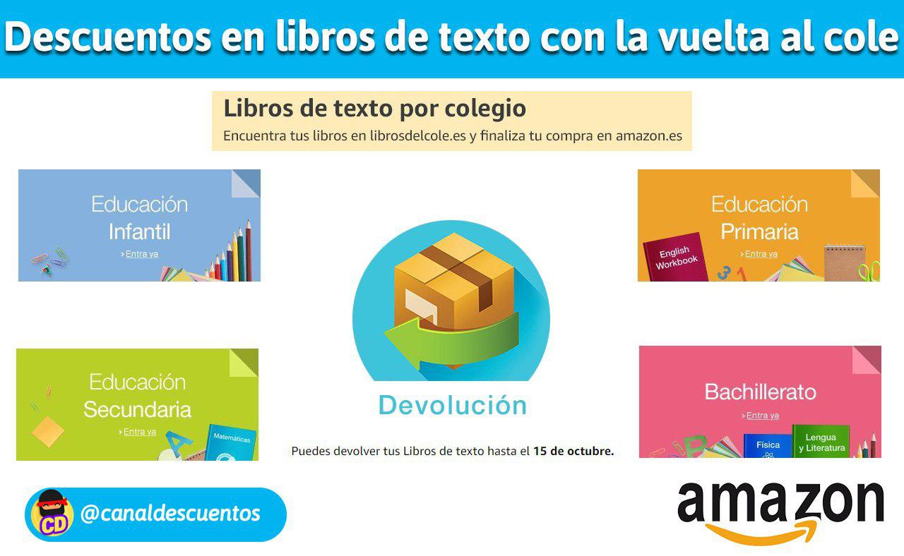 Descuentos en libros de texto desde Amazon