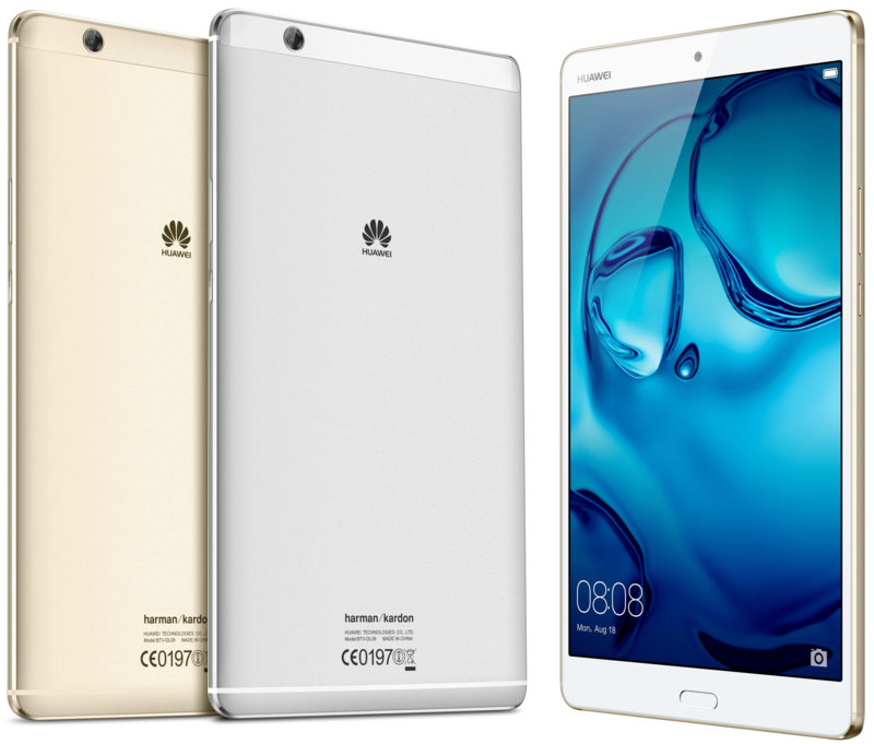 HUAWEI MediaPad M3 (BTV-DL09) Reconocimiento de huellas dactilares Phablet 4G - PLATA