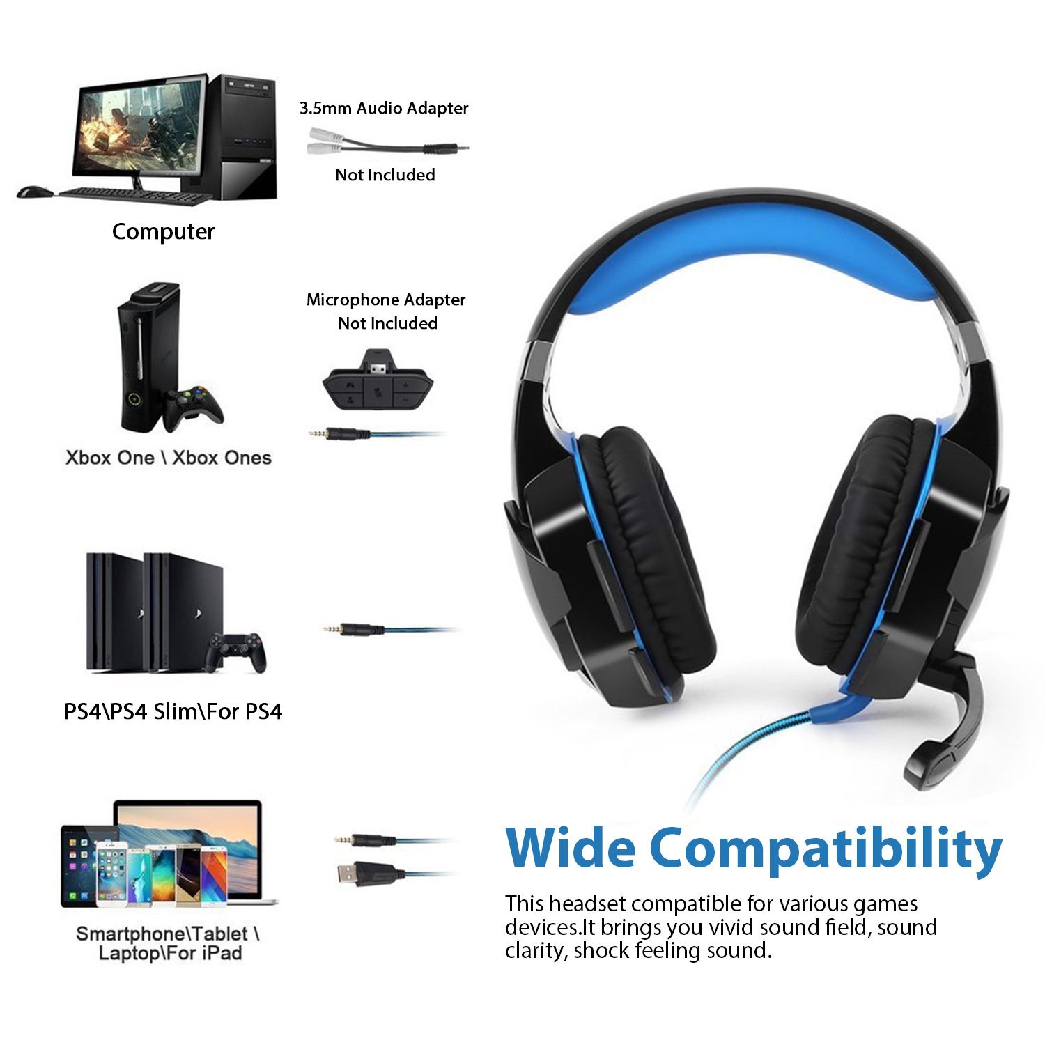 Auriculares Gaming Tsing PS4, Xbox One, PC
