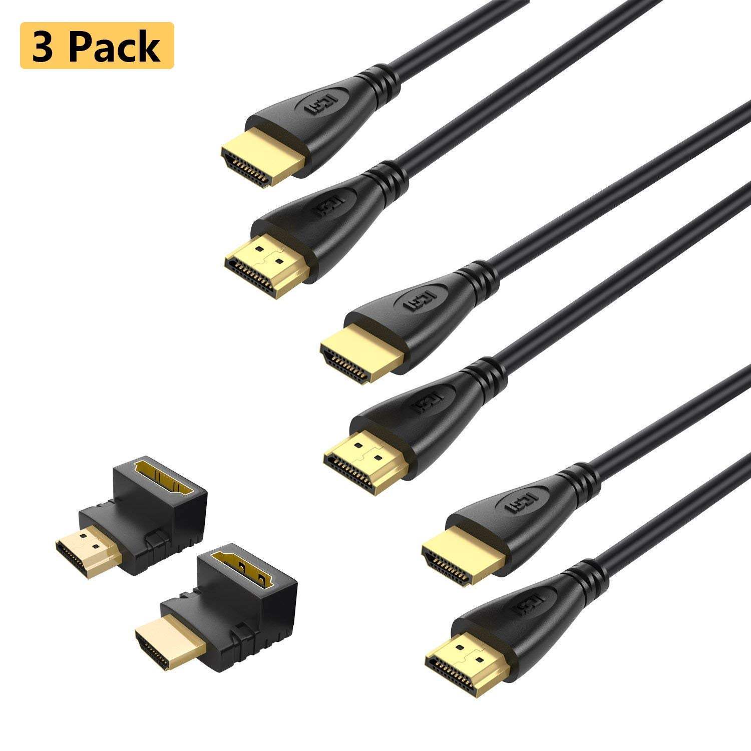 3 cables HDMI + 2 codos solo 9€