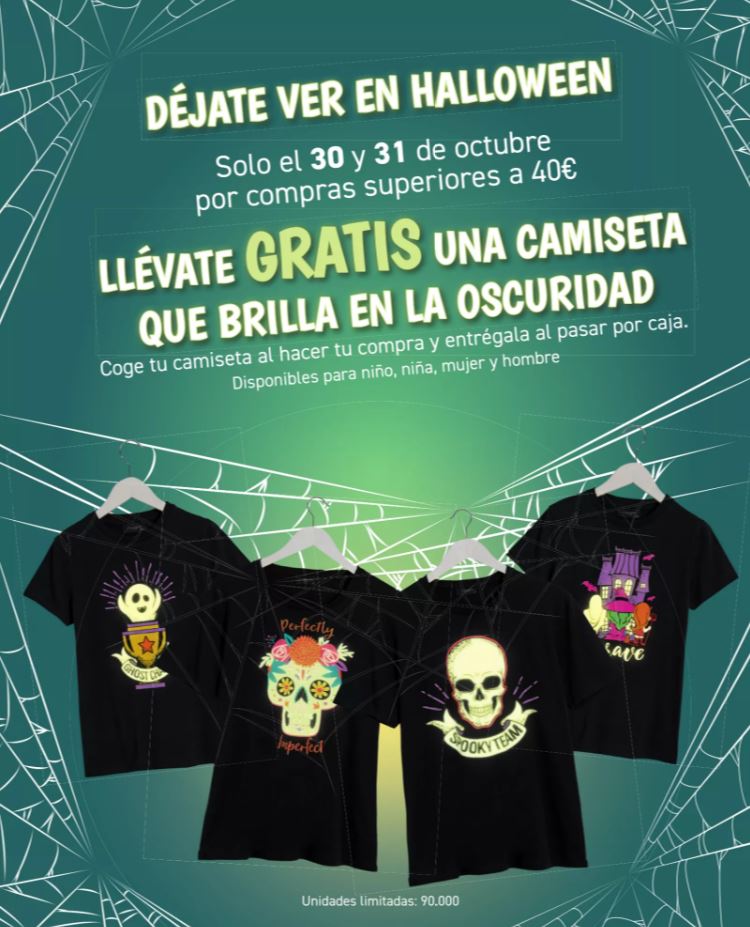 Camisetas gratis de Halloween en Carrefour
