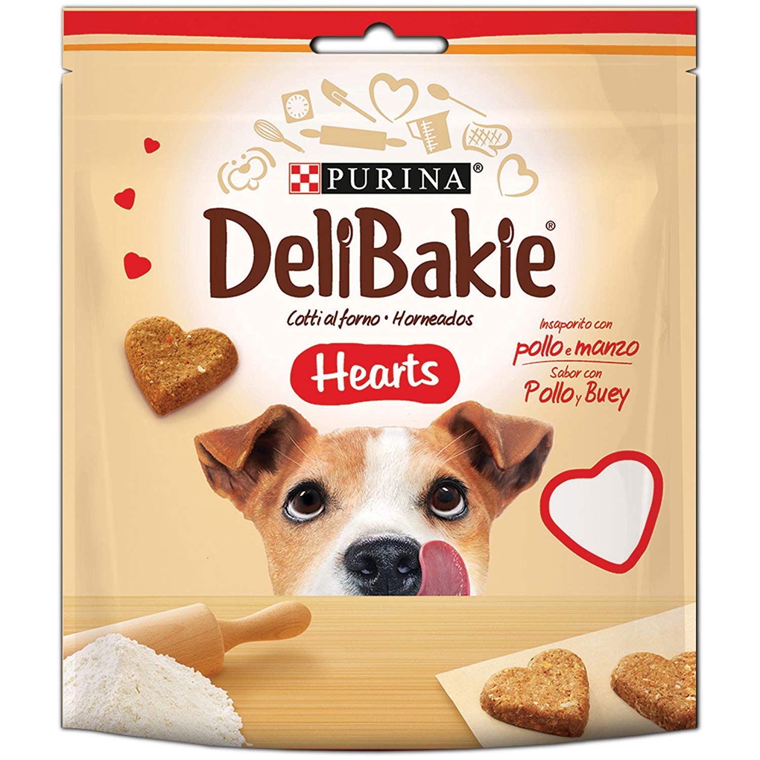 Purina Delibakie Hearts Galletas para Perro - Pack de 6 x 100 g