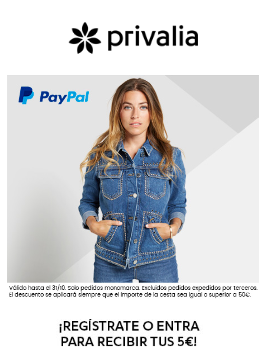 5€ descuento en Privalia con Paypal