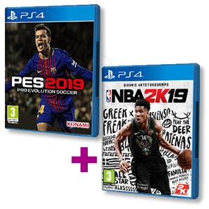 PES 2019 + NBA 2K19 para PS4