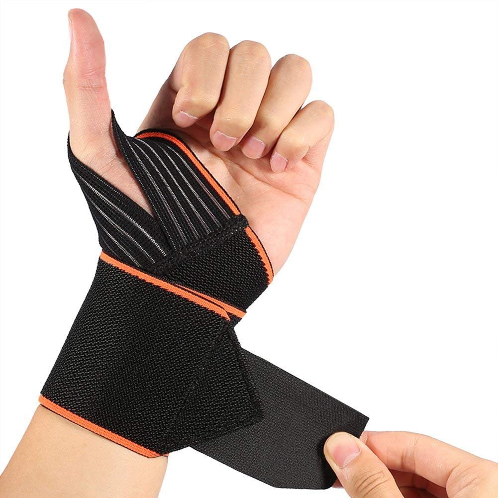 Muñequeras ajustables con cierre de velcro y entrada para el pulgar