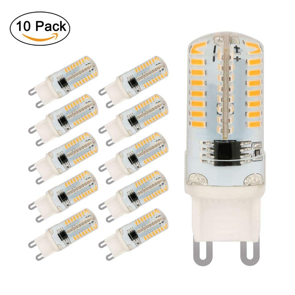 Bombillas LED G9, 5W Equivalentes a Lámparas halógenas de 45W pack 10u