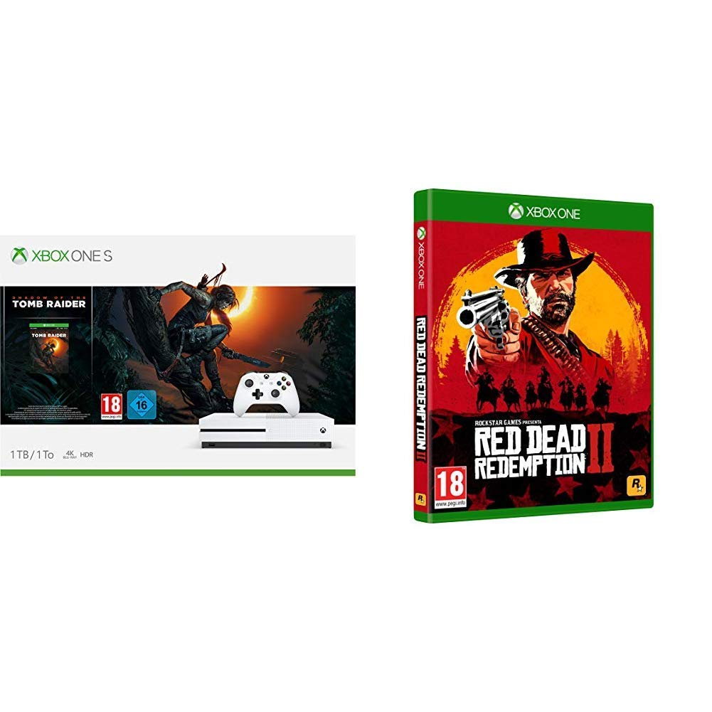 Xbox One S-Consola 1 TB + Shadow Of The Tomb Raider + Red Dead Redemption 2
