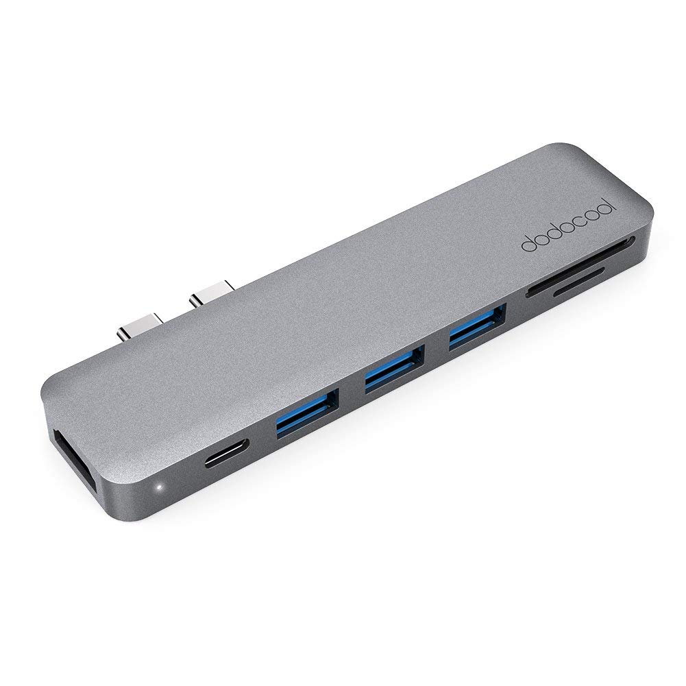Hub USB C 7-en-1 Conectores USB-C Duales