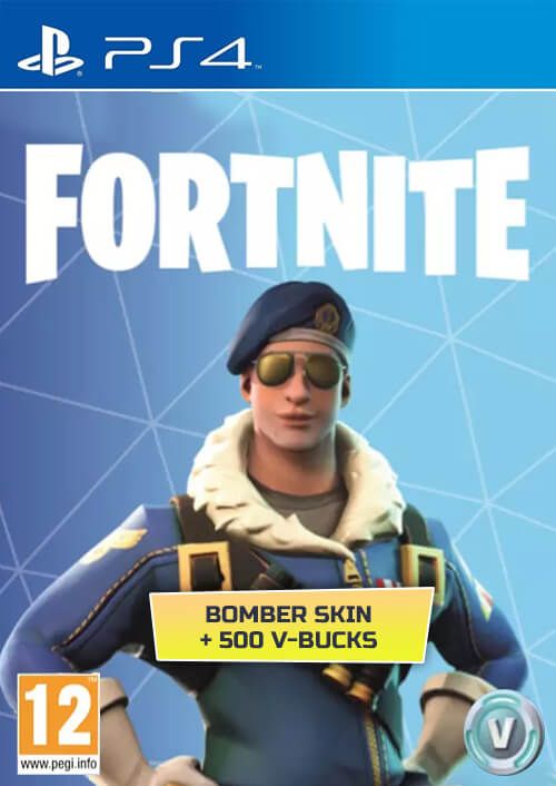 Fortnite Bomber Skin + 500 V-Bucks PS4