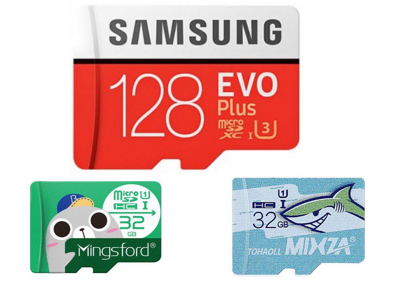 MicroSD Samsung Evo Plus, Mixza y Mingsford