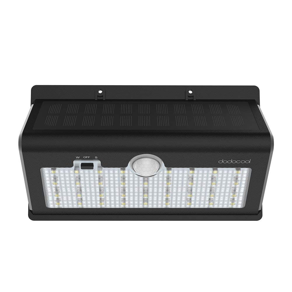 Lámpara Solar con Sensor de Movimiento Foco LED Exterior 26 LED 520 LM 6500K