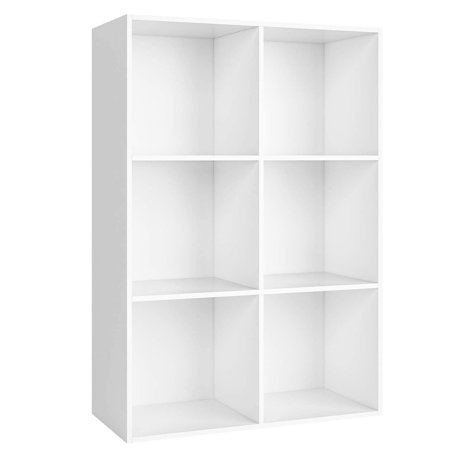 Librería Estantería con 6 Cubos Estantería de Pared Blanco 69.5 * 25.5 * 96.5cm