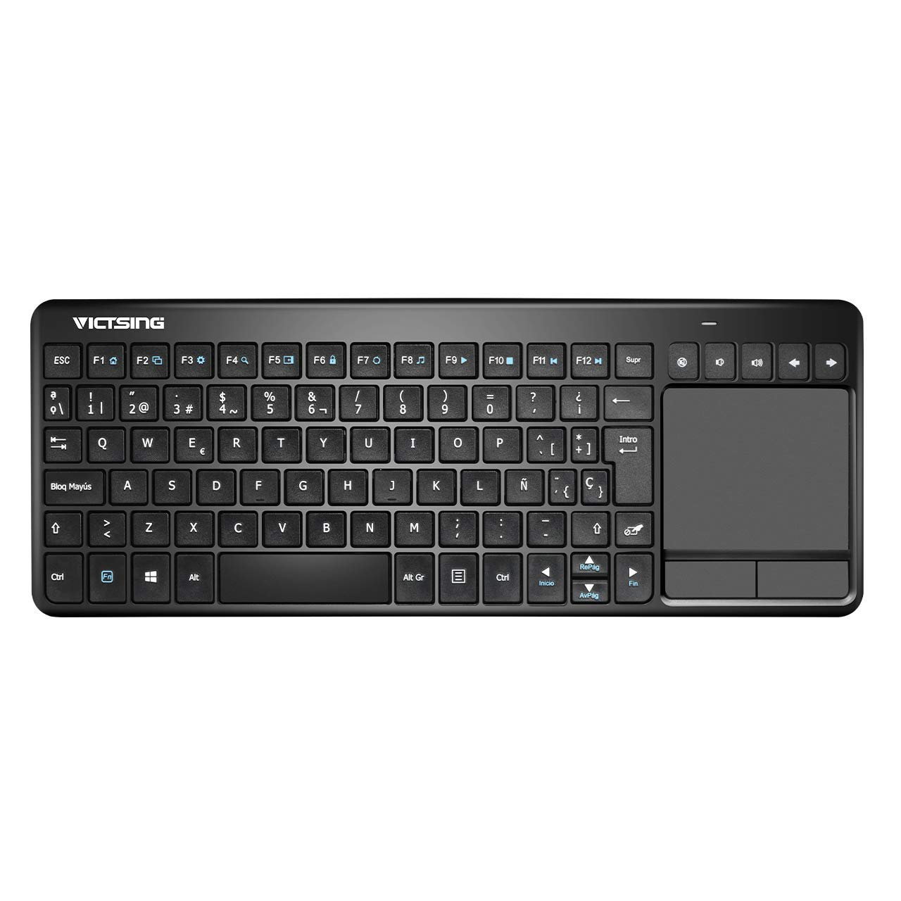VICTSING Ultra Delgada Mini Teclado Inalámbrico Touchpad