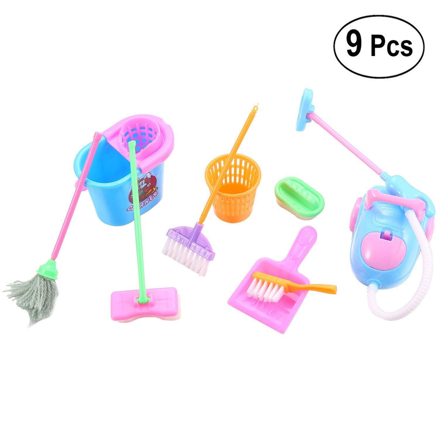 9pcs / set juego de limpieza para niños
