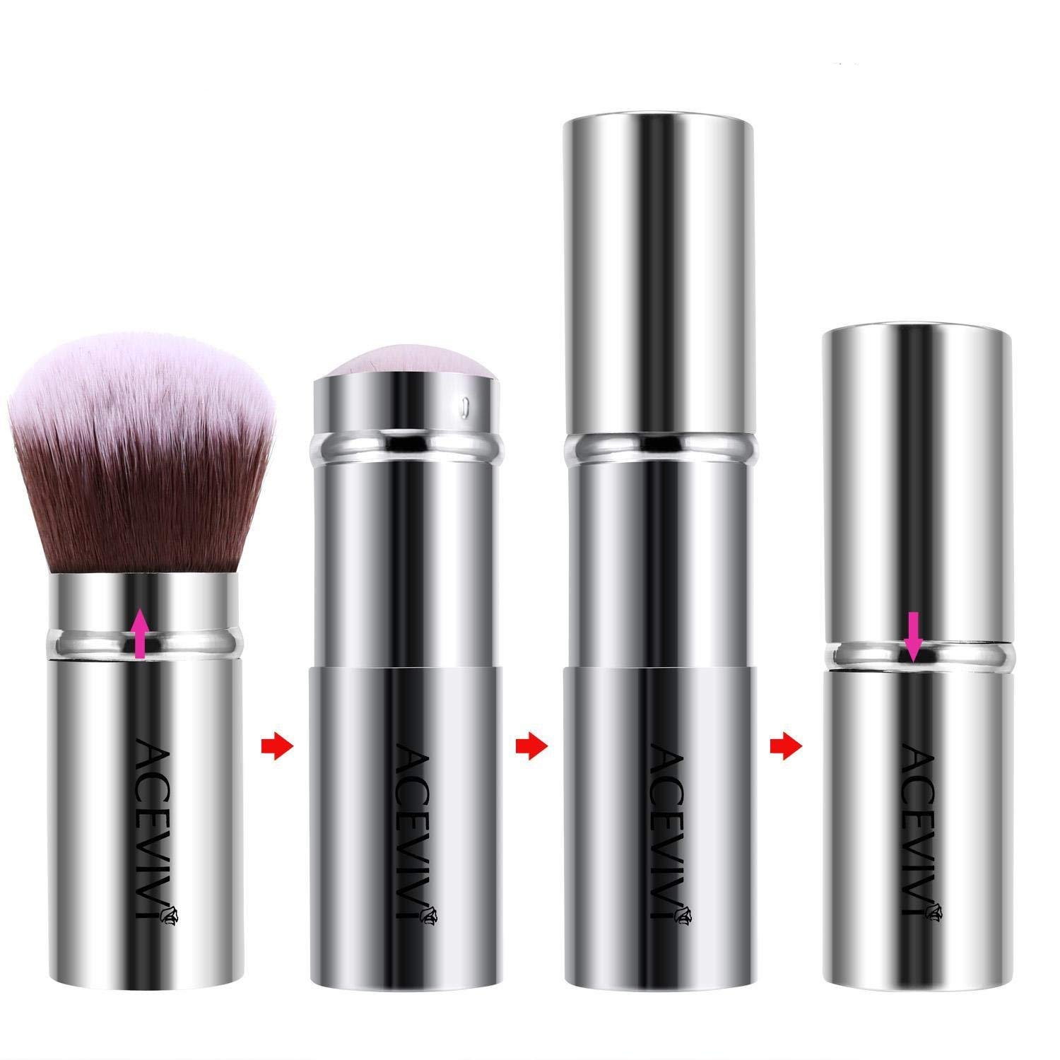 Brocha de maquillaje retráctil para base de maquillaje
