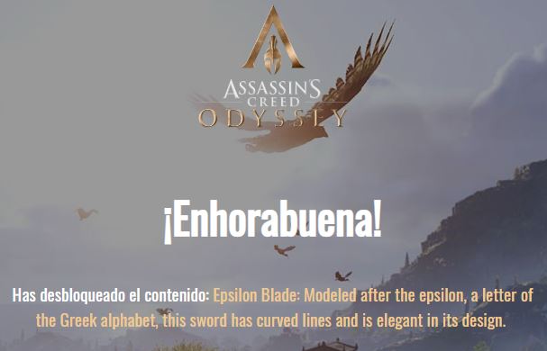Epsilon Blade de Assassin's Creed Odyssey GRATIS para PC, PS4 y Xbox One