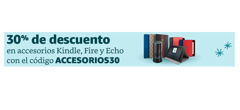30% de descuento en Accesorios kindle, Fire y Amazon Echo