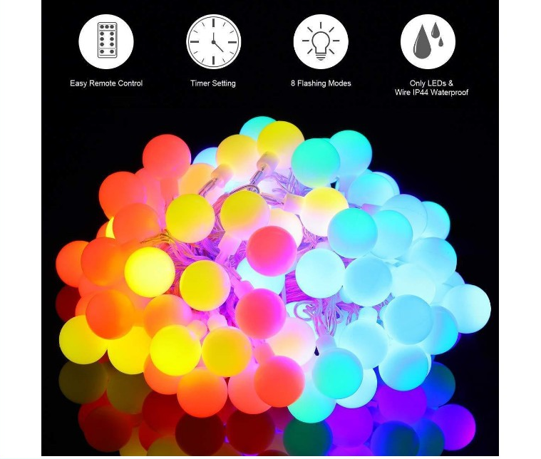Luces multicolor 10m y 100 led