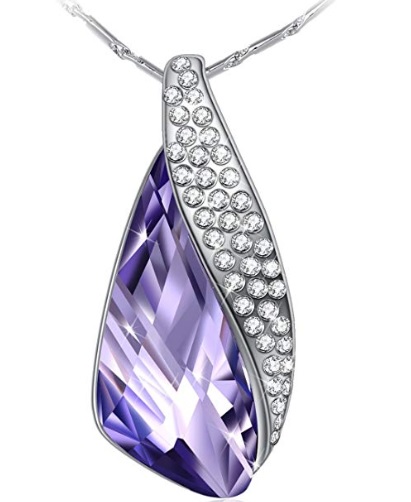 Collar de mujer violeta con Cristales Swarovski