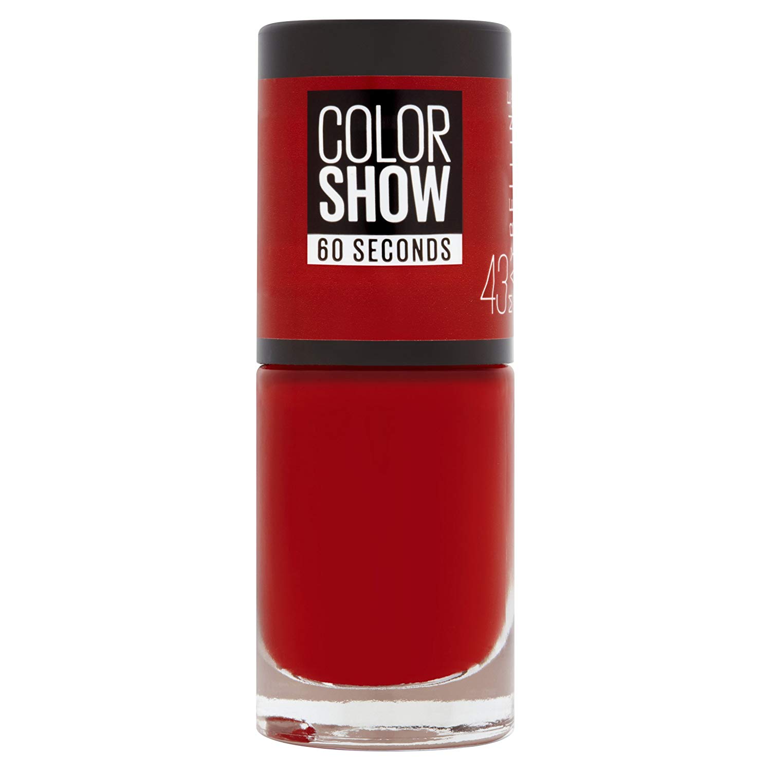 Gemey Maybelline ColorShow – Esmalte de uñas - 43 Red Apple – rojo profundo